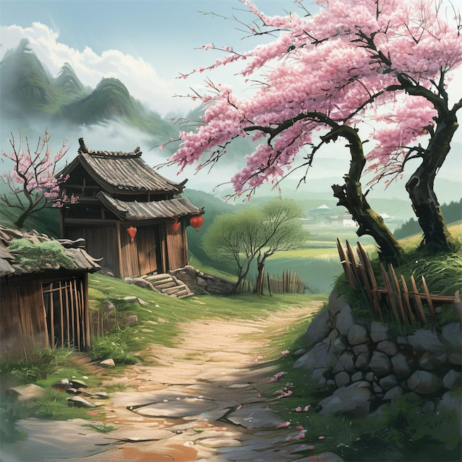 十日春寒不出门，不知江柳已摇村。